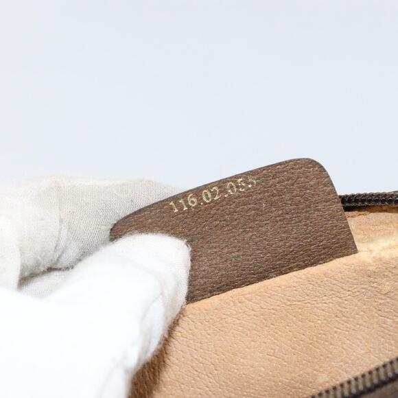 GUCCI GG Supreme Web Sherry Line Bag PVC Beige Gold 116 02 055 Auth 155594 - Picture 12 of 16